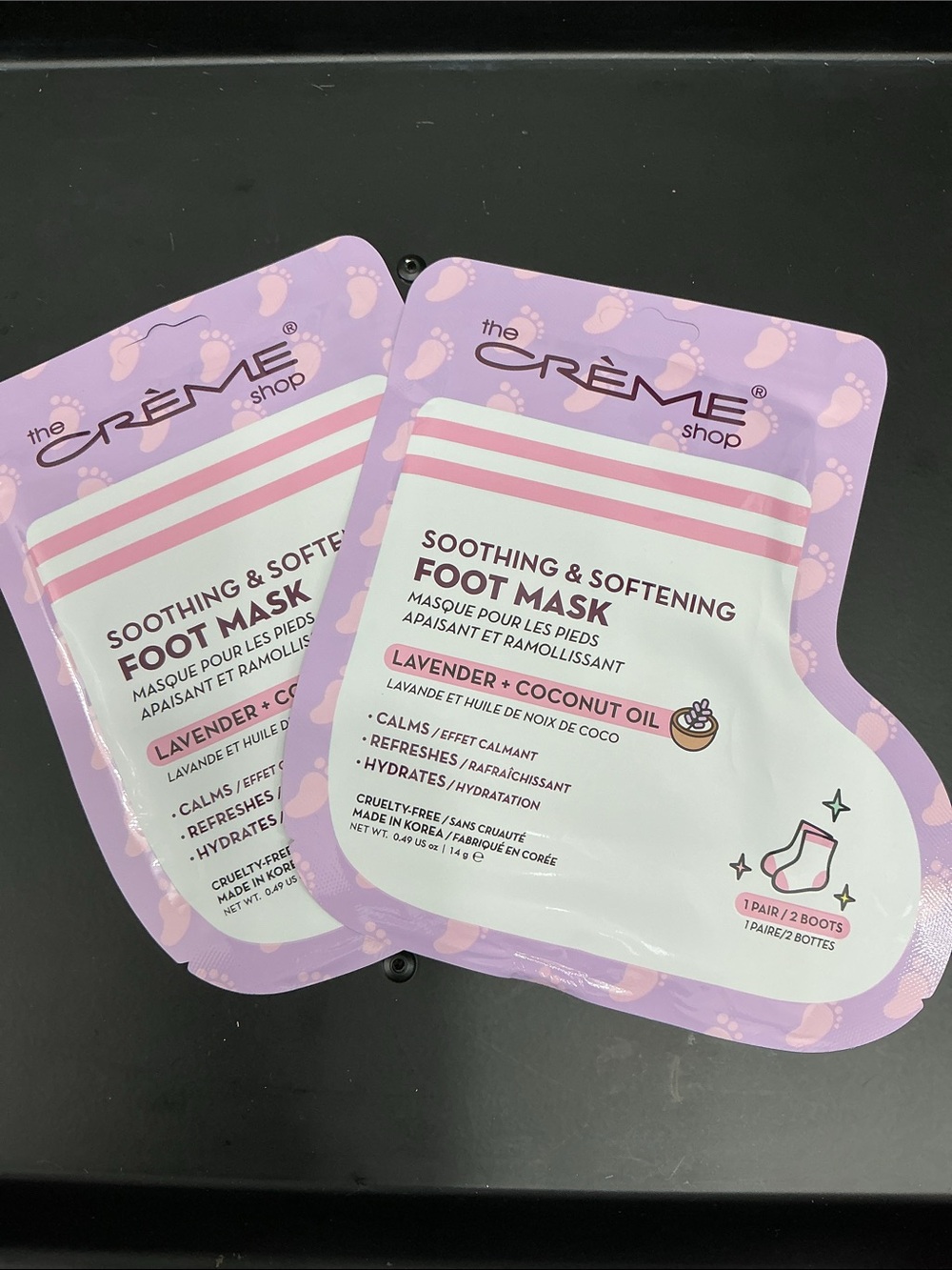 The Crème Shop (2) Smooth Softening Foot Mask NEW